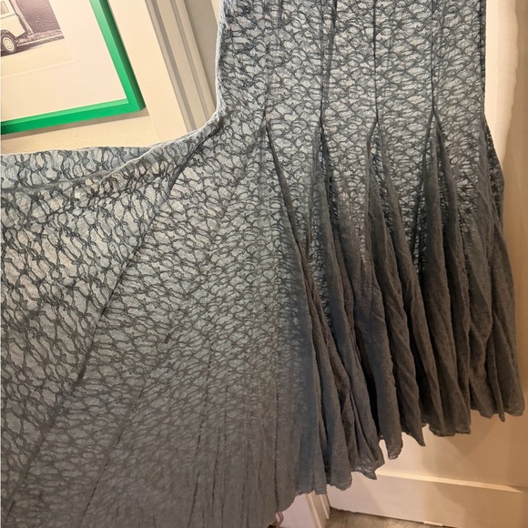 Free People Blue Lace Midi Skirt Size Small NWT - Picture 7 of 13